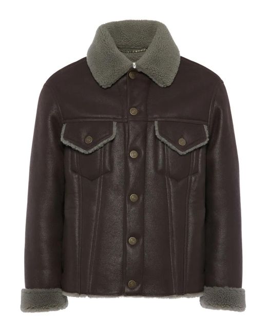 Maison Margiela Black Fur-Collar Jacket for men