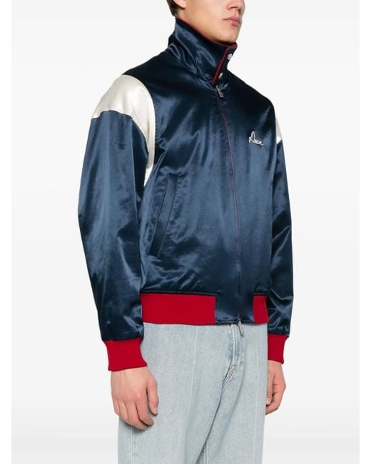 DSquared² Blue Bowling Satin-Finish Jacket for men