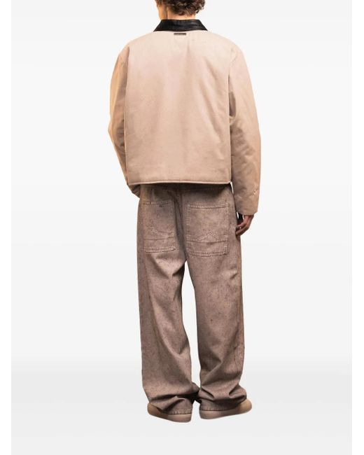 ROUGH Natural Two-Tone Zip-Up Jacket for men