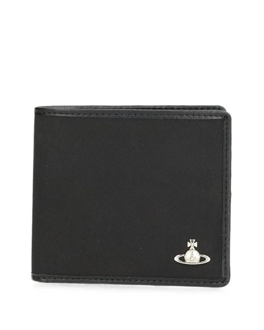 Vivienne Westwood Black Orb-Plaque Billfold Wallet