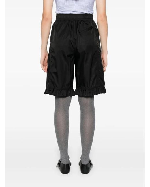 Ganni Black Nylon Shorts