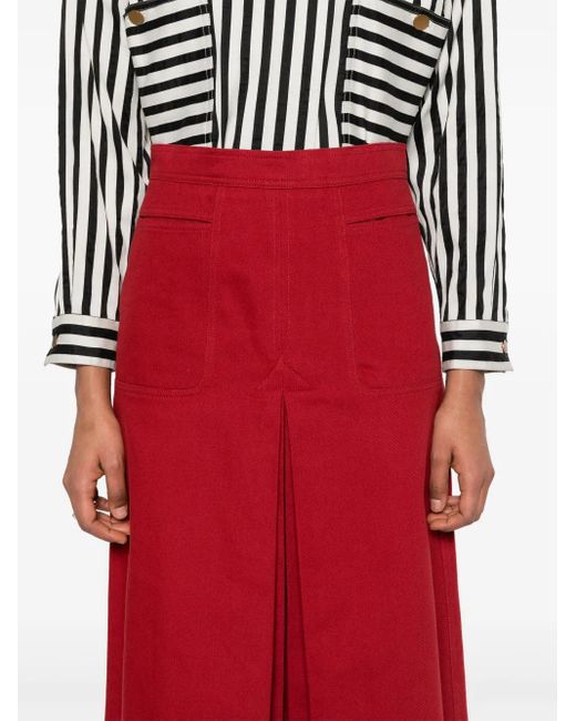 Max Mara Red Rock Midi Skirt
