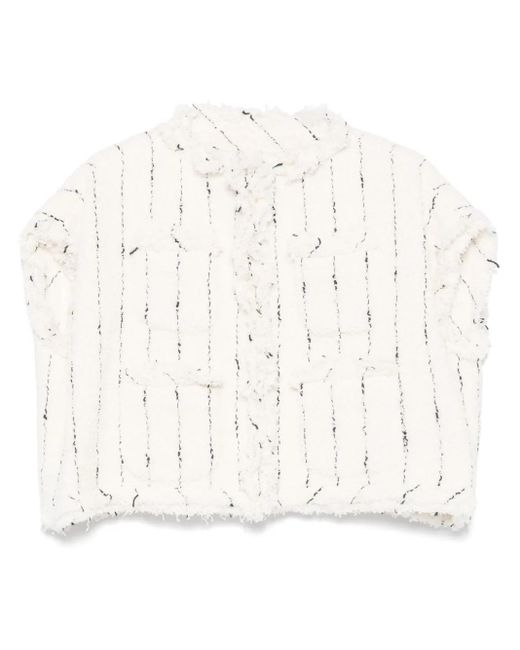 Sacai White Jacke Aus Tweed