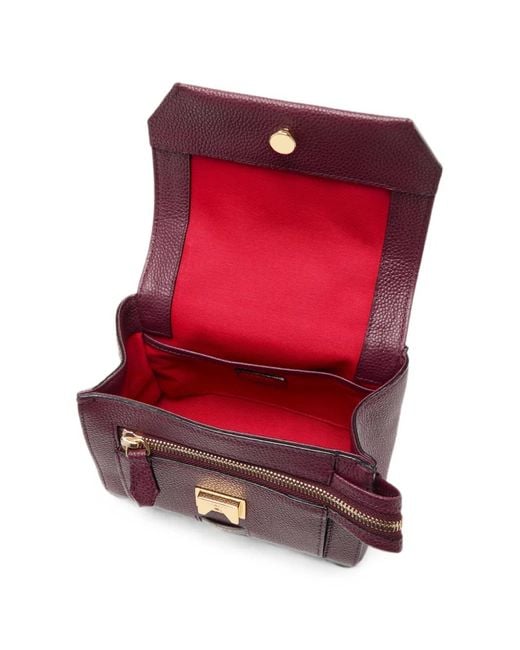 Lancel Purple Ninon Grained Leather Shoulder Bag