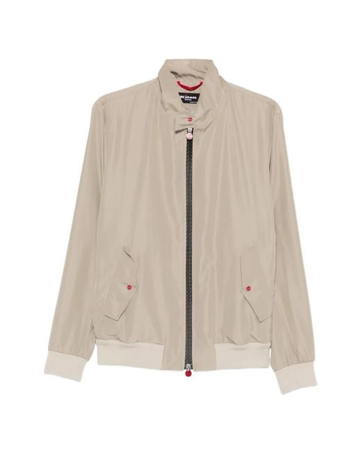 Kiton Natural High-Neck Bomber Jacket for men