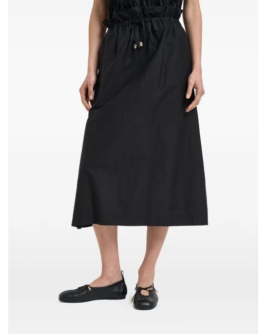 Liu Jo Black Ruffled Drawstring Skirt