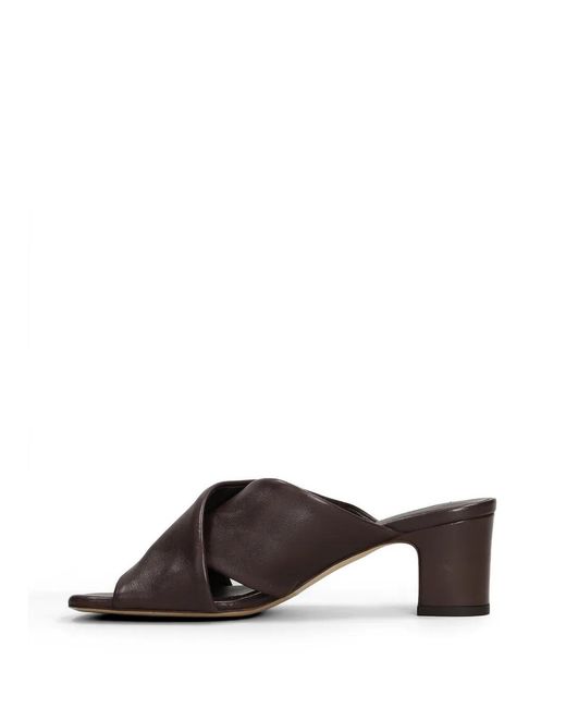 Julie Dee Brown Crossover-Strap Mules
