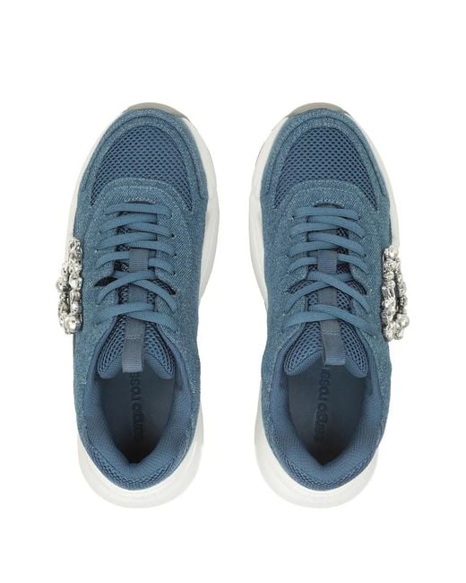 Sergio Rossi Blue Sr 0024 Precious Sneakers