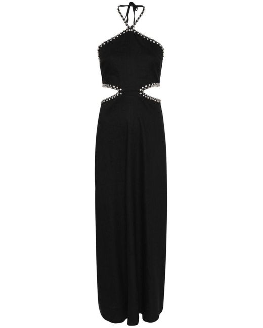 Jonathan Simkhai Black Rhinestone-embellished Dress