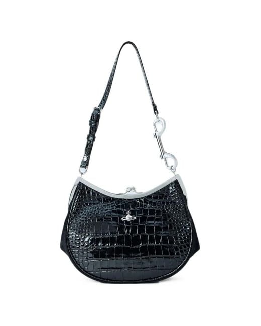 Vivienne Westwood Black Leather Clutch Bag