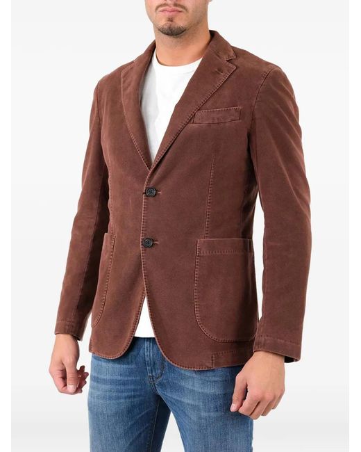 Al Duca D'aosta Brown Single-Breasted Jacket for men