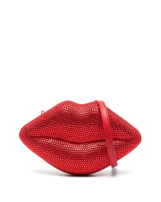 Simon Miller Red Crystal-Embellished Clutch Bag
