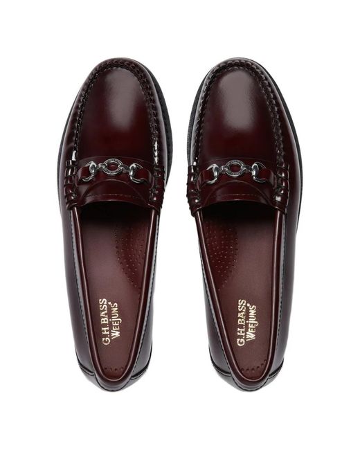 G.H.BASS White Weejuns Lianna Snaffle Loafers