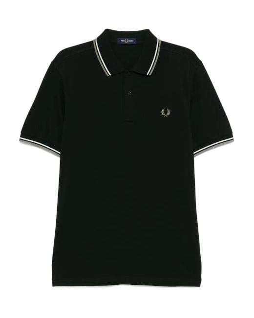 Fred Perry Twin-tipped polo shirt in Black für Herren