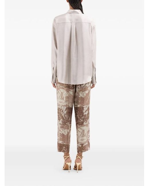 Pierre Louis Mascia White Brushstroke-Motif Shirt