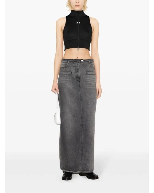 Courreges Black Cropped Vest