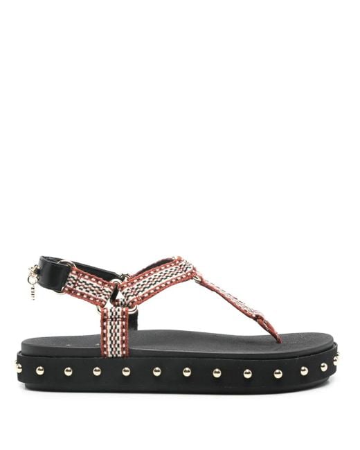 Maje Brown Chain-link Detail Sandals