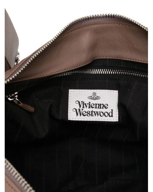 Vivienne Westwood Brown Medium Agnes Shoulder Bag