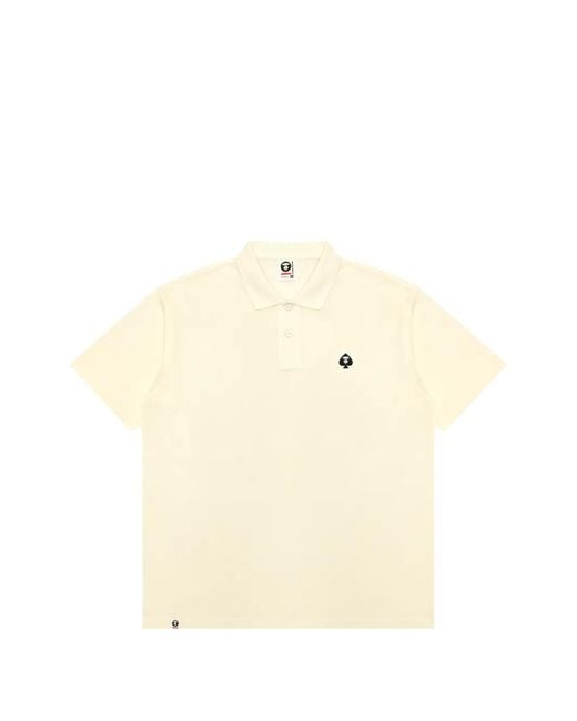Aape By A Bathing Ape Natural Logo-Patch Polo Shirt for men