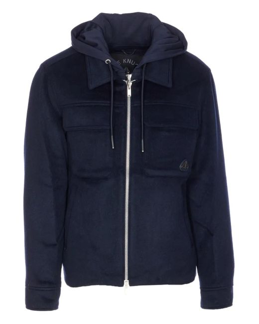 Moose Knuckles Blue Snowdon Double-Zip Hooded Jacket for men