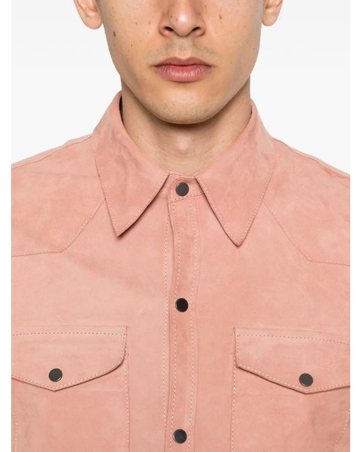 Salvatore Santoro Pink Flap-Pocket Shirt for men