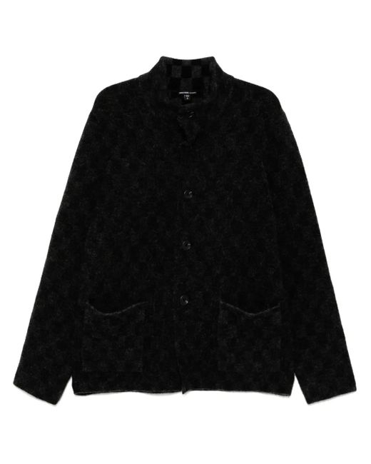James Perse Black Interior Checkerboard Cardigan for men