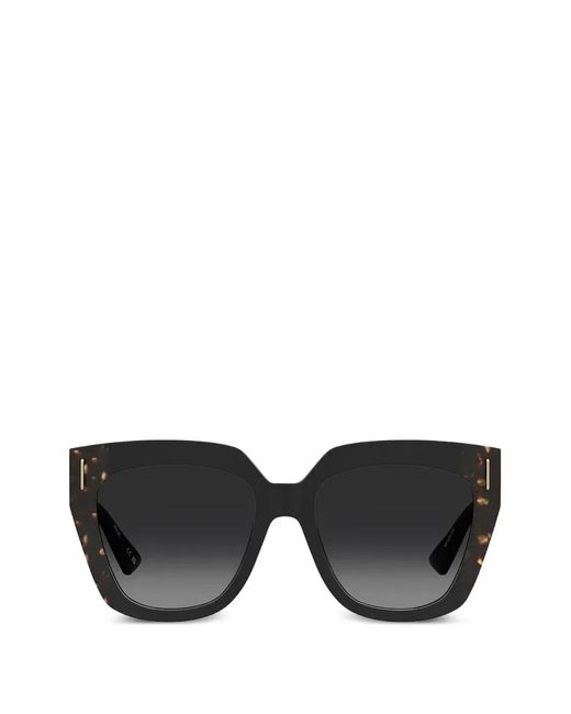 Moschino Black Lunettes De Soleil À Effet Écailles De Tortue