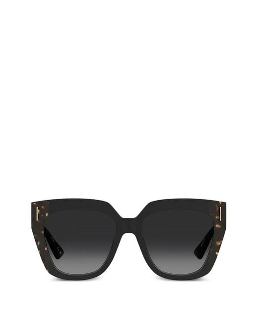 Moschino Black Lunettes De Soleil À Effet Écailles De Tortue