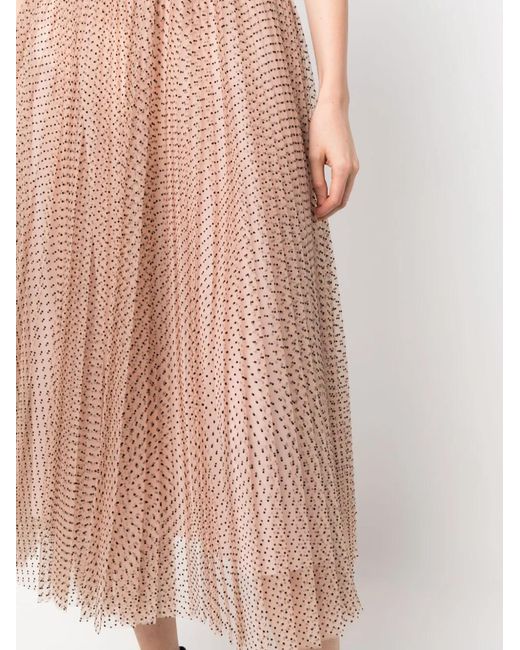 Philosophy Di Lorenzo Serafini Pink Polka-Dot Tulle Midi Skirt