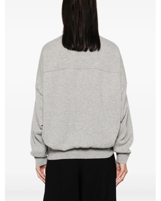 Stella McCartney Gray Logo-Embroidered Jumper