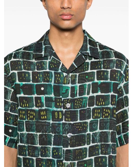 Camicia Solana di Barena in Green da Uomo