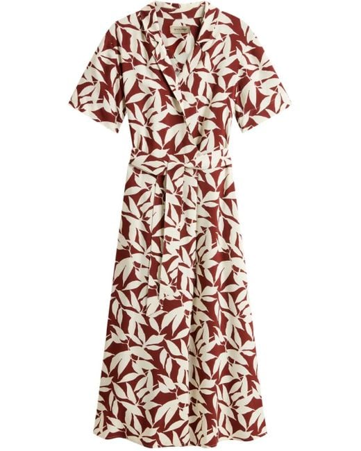 Woolrich Red Printed Mid Dress