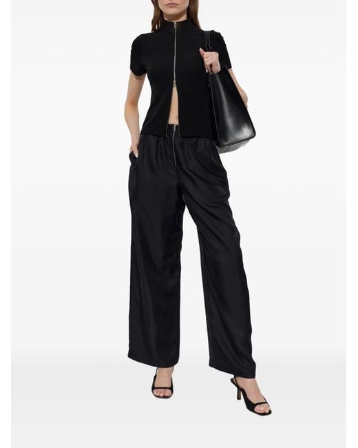Alexander Wang Black Zip Up Top