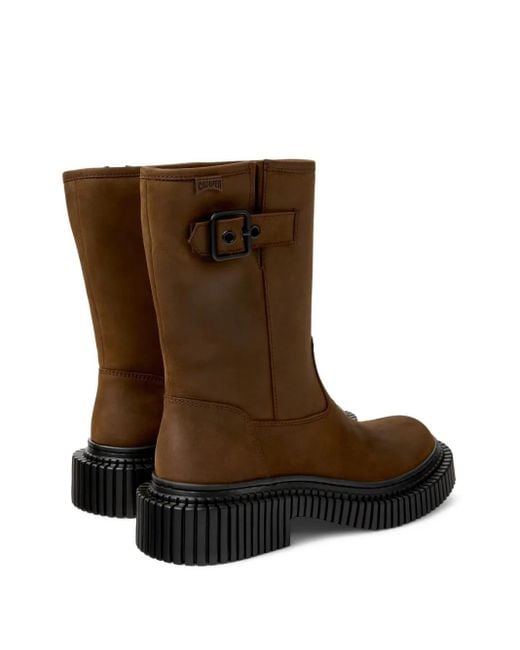 Camper Brown 33Mm Pix Berlin Buckle-Embellished Boots