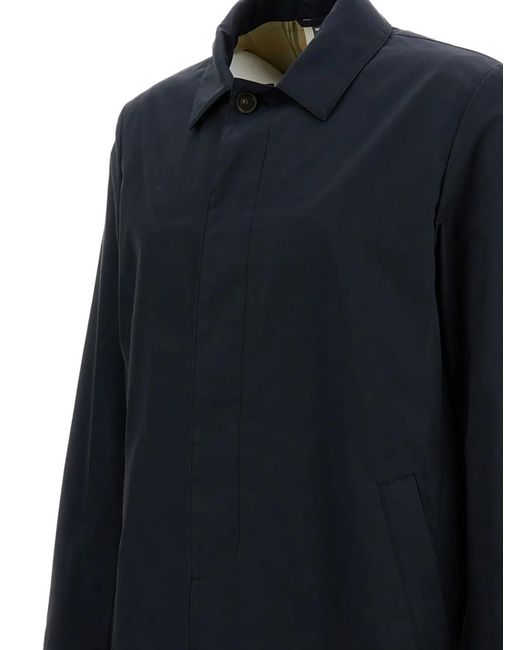 L'IMPERMEABILE Blue Buttoned Coat for men