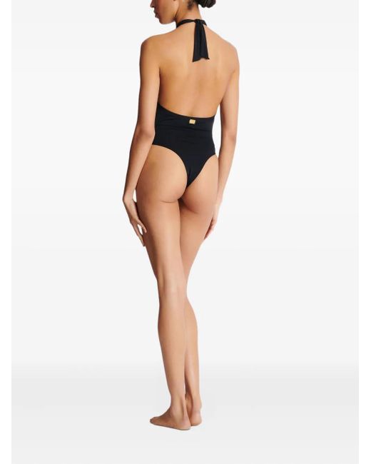 Balmain Blue Halterneck Swimsuit