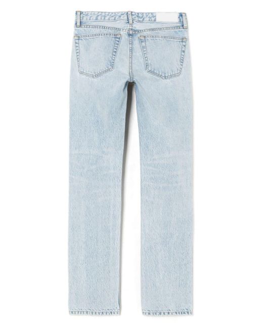 Re/done Blue The Anderson Mid-rise Straight-leg Jeans