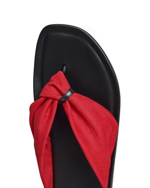Loulou de Saison Red Leather Sandals