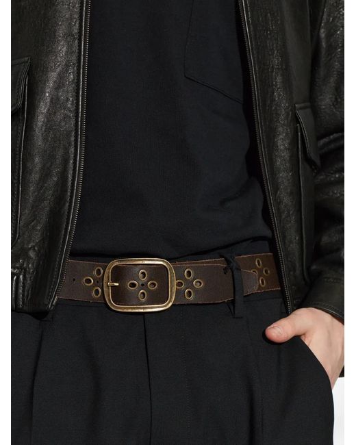 DSquared² Brown Buckle Eyelet Belt for men