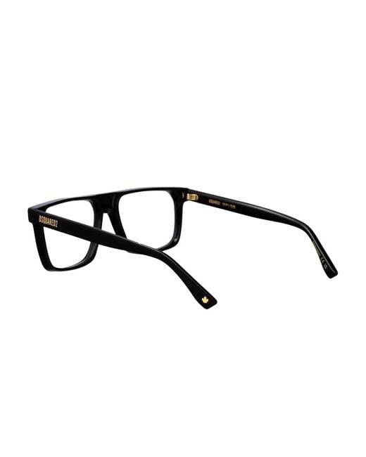 DSquared² Brille Mit Eckigem Gestell in Black für Herren