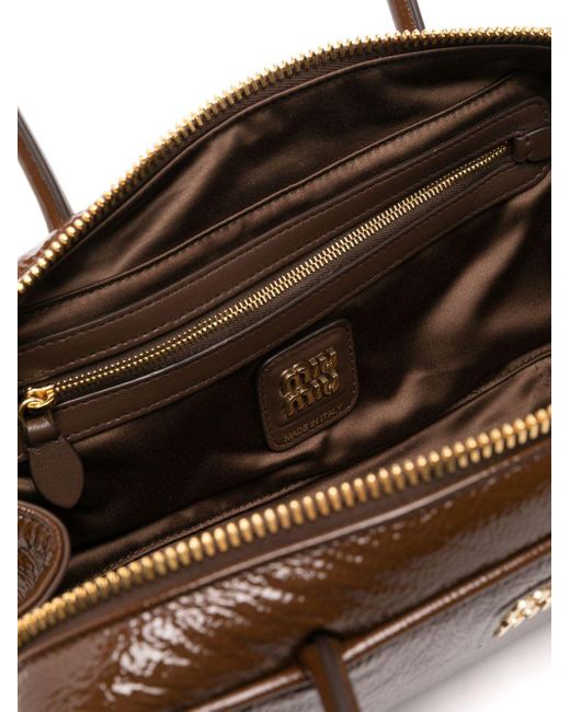 Miu Miu Brown Leather Shoulder Bag