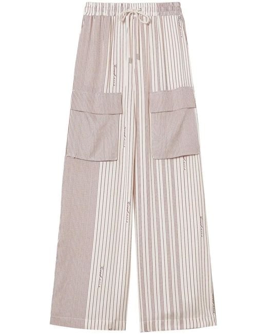 Twinset White Satin Trousers