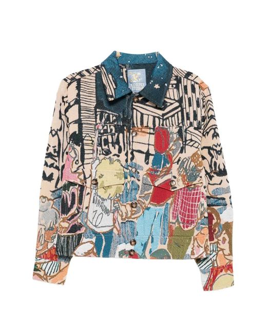 Kidsuper White Patterned Button Shirt Jacket for men