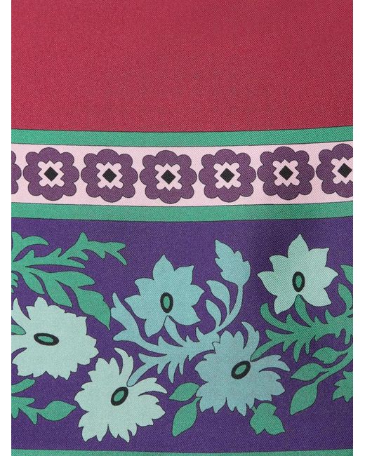 LaDoubleJ Red Foulard Floral Mini Skirt