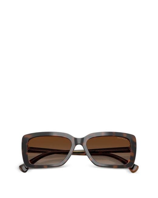 Polo Ralph Lauren Brown Rectangle-Frame Sunglasses