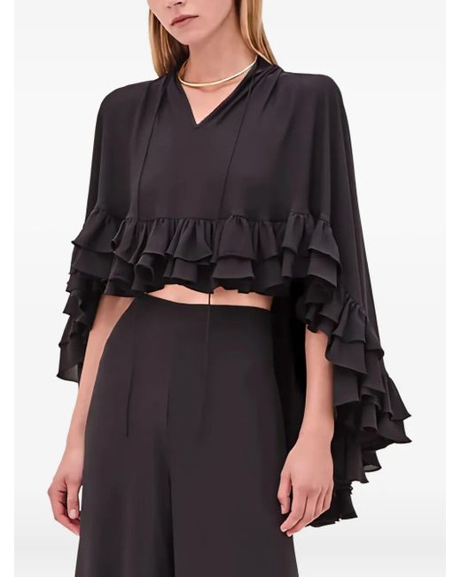 Alexis Black Cortese Ruffled Blouse
