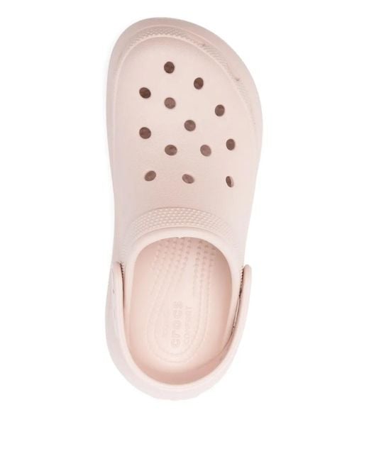 CROCSTM Pink Platform Perforated Clogs