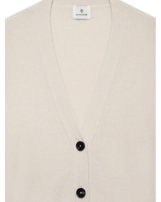 Anine Bing White Jackson Cardigan