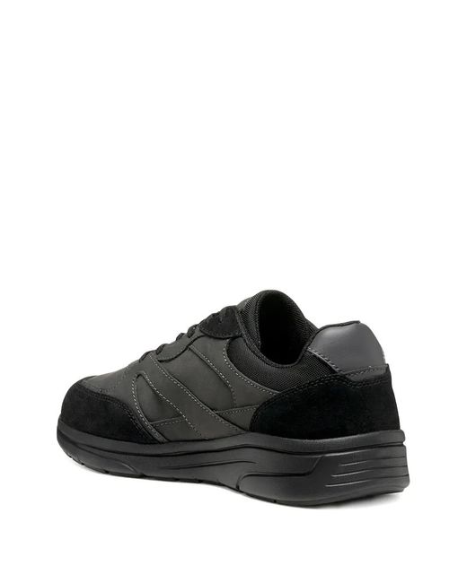 Geox Black Suede Panel Trainers for men