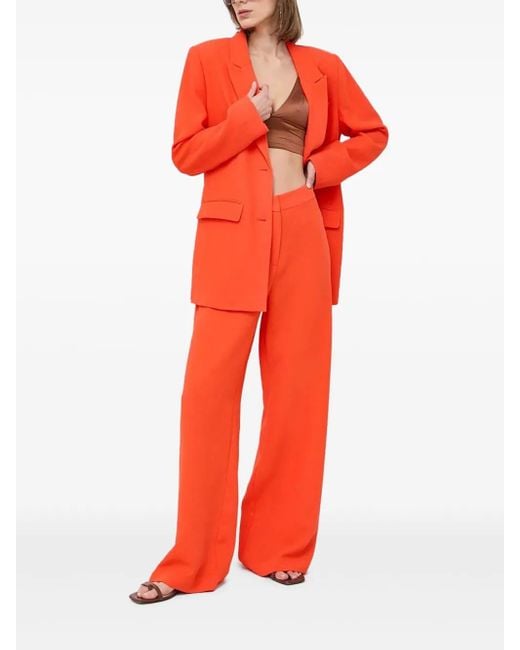 Notes Du Nord Red Single-Breasted Blazer
